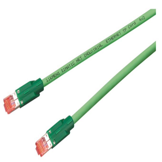 SIEMENS 6XV1850-2JH20 SIMATIC NET, IND.  ETHERNET TP CORD 9/RJ45, TP CORD PREASSEMBLED WITH 1 RJ45 CONNECTOR A. 1  9-PIN ITP CONN. LENGTH: 2 M