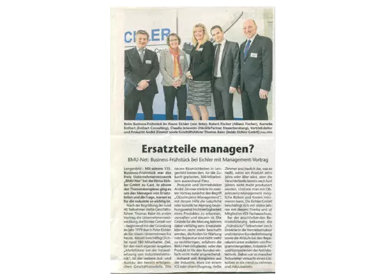 Landsberger Tagblatt 2017/08 Business Frühstück bei EICHLER 