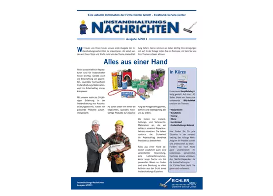 Titelseite EICHLER Instandhaltungsnachrichten 2011/06