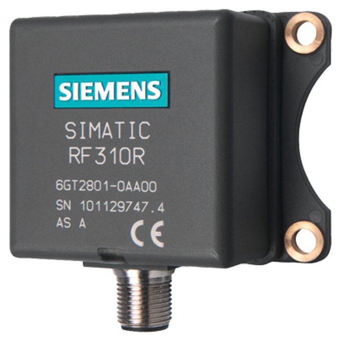 SIEMENS 6GT2801-1AB10 SIMATIC RF300 READER RF310R (RF300+ISO15693) WITH RS422-INTERFACE (3964R) IP 67, -25 UP TO +70 DGR/C, 55 X 75 X 30 MM, WITH INTEGRATED ANTENNA