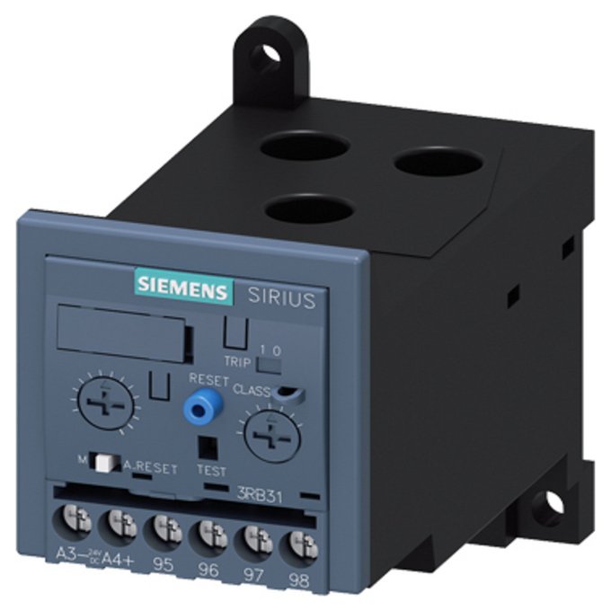 SIEMENS 3RB3133-4WW1 OVERLOAD RELAY 20...80 A FOR MOTOR PROTECTION SIZE S2, CLASS 5E...30E STAND-ALONE INSTALLATION MAIN CIRCUIT: STR.-THR. TRANSF. AUX. CIRCUIT: SCREW TER