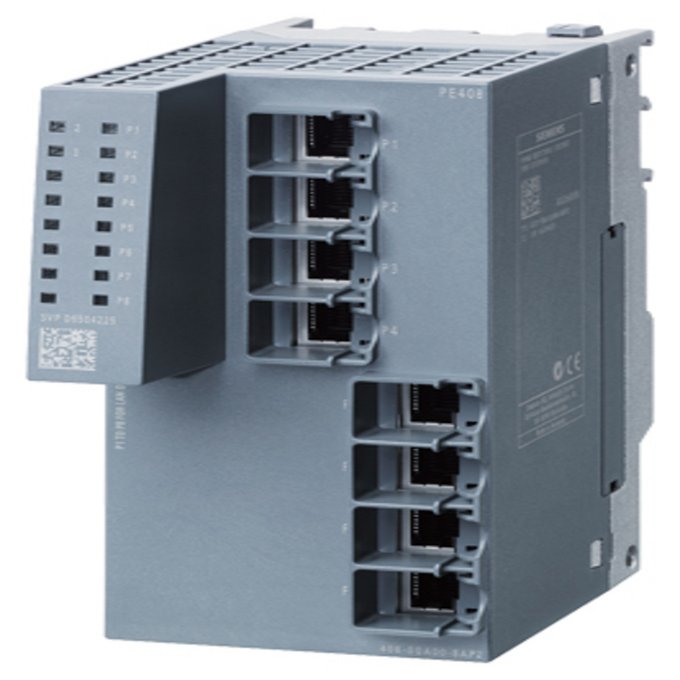 SIEMENS 6GK5408-0GA00-8AP2 PE408 PORT EXTENDER FUER SCALANCE XM-400 MANAGED MODULAR IE SWITCH; ERWEITERUNG UM 8X 10/100/1000 MBIT/S RJ45