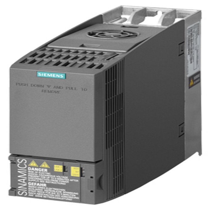 SIEMENS 6SL3210-1KE18-8UP0 SINAMICS G120C RATED POWER  4,0KW WITH 150% OVERLOAD FOR 3 SEC 3AC380-480V +10/-20% 47-63HZ UNFILTERED I/O-INTERFACE: 6DI, 2DO,1AI,1AO SAFE TORQUE OFF