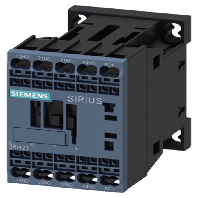 SIEMENS 3RH2122-2BB40 CONTACTOR RELAY, 2NO+2NC, DC 24V, SZ S00, SPRING-LOADED TERMINAL