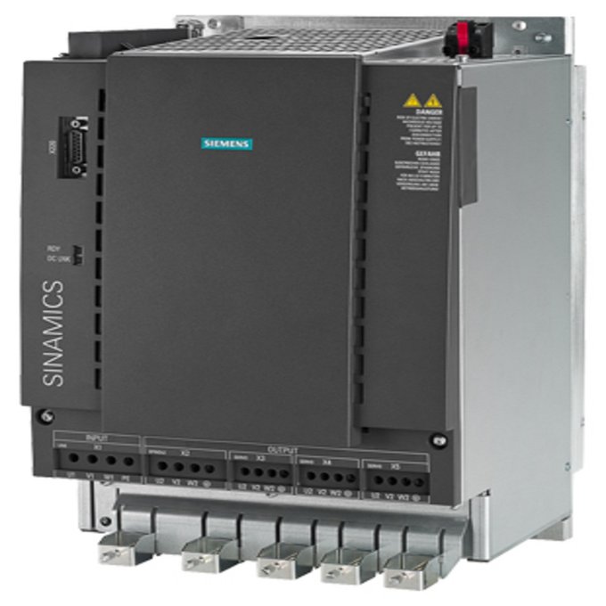 SIEMENS 6SL3111-4VE21-6FA0 SINAMICS S120 COMBI POWER MODULE EINGANG: 3AC 400V, 16KW AUSGANG: 3AC 400V, 18A, 9A, 5A, 5A BAUFORM: COMBI EXTERNE LUFTKUEHLUNG UNTERSTUETZUNG DER EXT