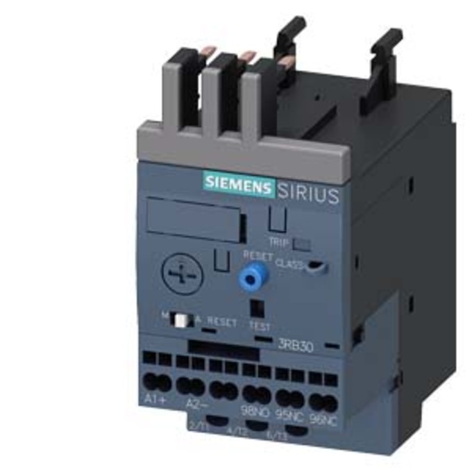 SIEMENS 3RB3016-1SE0 UEBERLASTRELAIS 3...12 A ELEKTRONISCH FUER MOTORSCHUTZ BAUGROESSE S00, CLASS 10E SCHUETZANBAU HAUPTSTROMKREIS: FEDERZUGKLEMME HILFSSTROMKREIS: FEDERZU