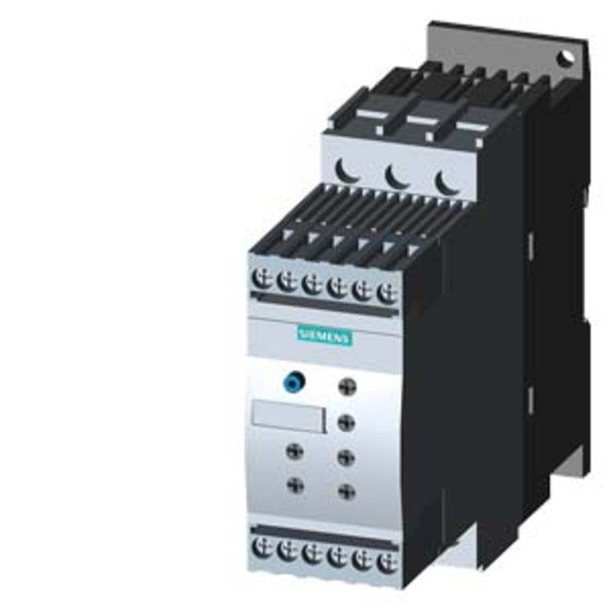 SIEMENS 3RW4024-1BB15 SIRIUS SOFT STARTER, S0, 12.5A, 7.5KW/500V, 40 DEGR., AC 400-600V, AC/DC 110-230V, SCREW TERMINALS