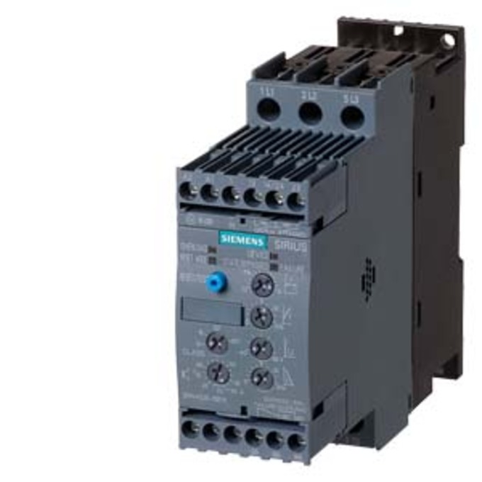 SIEMENS 3RW4036-1BB14 SIRIUS SOFT STARTER, S2, 45A, 22KW/400V, 40 DEGR., AC 200-480V, AC/DC 110-230V, SCREW TERMINALS