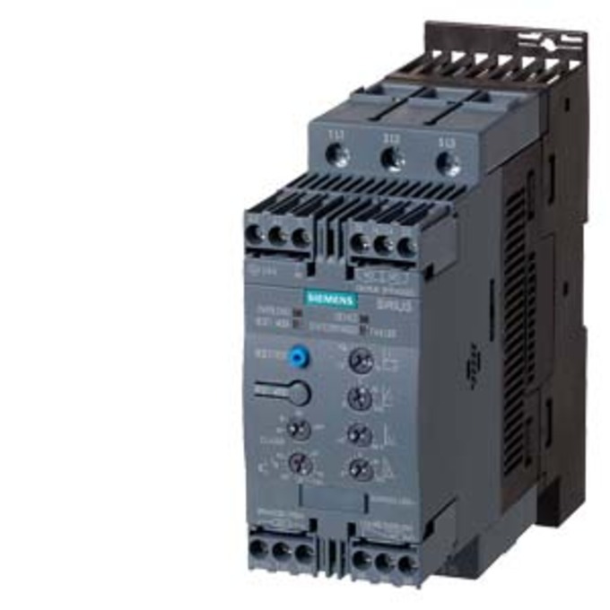 SIEMENS 3RW4038-1TB04 SIRIUS SOFT STARTER, S2, 72A, 37KW/400V, 40 DEGR., AC 200-480V, AC/DC 24V, SCREW TERMINALS, THERMISTOR MOTOR PROTECTION