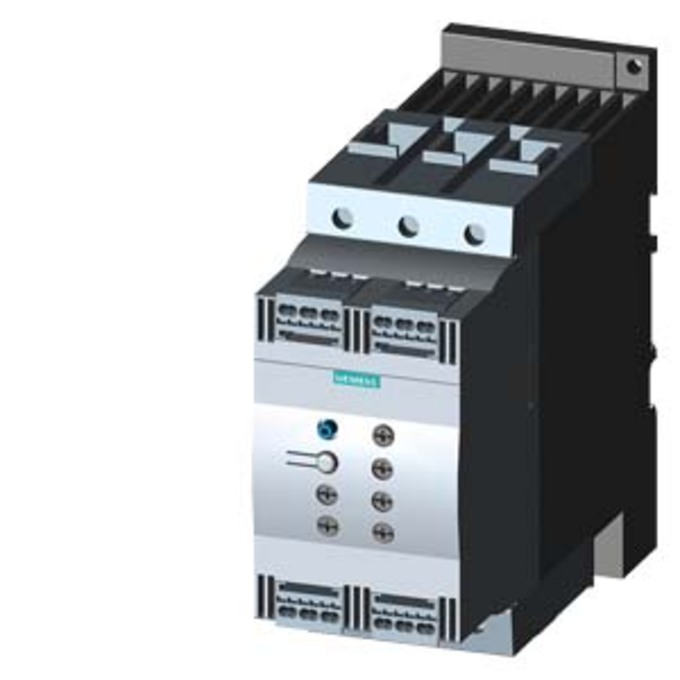 SIEMENS 3RW4047-2BB05 SIRIUS SOFT STARTER, S3, 106A, 75KW/500V, 40 DEGR., AC 400-600V, AC/DC 24V, SPRING-LOADED TERMINALS