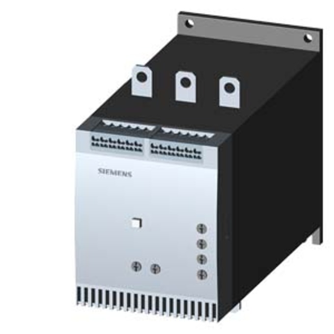 SIEMENS 3RW4055-2BB45 SIRIUS SOFT STARTER, S6, 134 A, 90 KW/500 V, 40 DEG., 400-600 V AC, 230 V AC, CAGE CLAMP TERMINALS