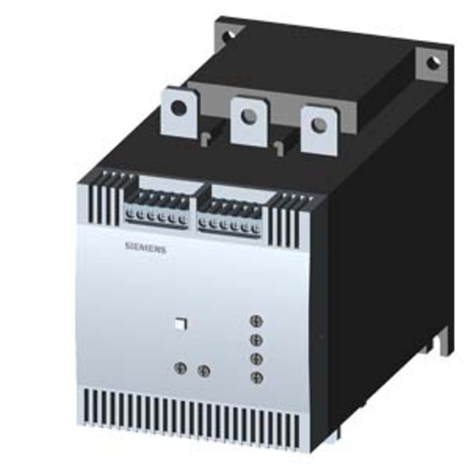 SIEMENS 3RW4073-6BB35 SIRIUS SOFT STARTER, S12, 205 A, 200 HP/575 V, 50 DEG., 400-600 V AC, 115 V AC, SCREW TERMINALS