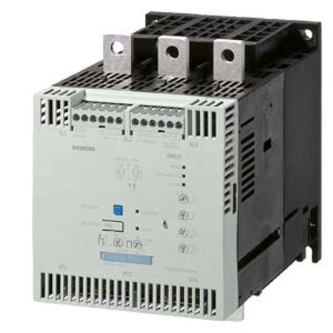 SIEMENS 3RW4076-6BB45 SIRIUS SOFT STARTER, S12, 432 A, 315 KW/500 V, 40 DEG., 400-600 V AC, 230 V AC, SCREW TERMINALS