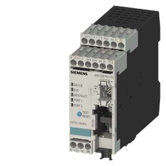 SIEMENS 3UF7011-1AU00-0 BASIC UNIT 3 SIMOCODE PRO PN; ETHERNET / PROFINET IO; OPC UA SERVER; PN SYSTEM REDUNDANCY; WEB SERVER; TRANSMISSION RATE 100MBIT/S; 2 X BUS CONNECTION