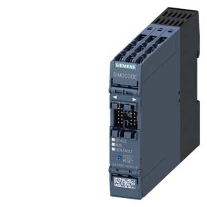 SIEMENS 3UF7020-1AU01-0 GRUNDGERAET SIMOCODE PRO S, PROFIBUS DP-SCHNITTSTELLE 1,5 MBIT/S, 4E/2A FREI PARAMETRIERBAR, US: 110...240 V AC/DC, EINGANG FUER THERMISTORANSCHLUSS M