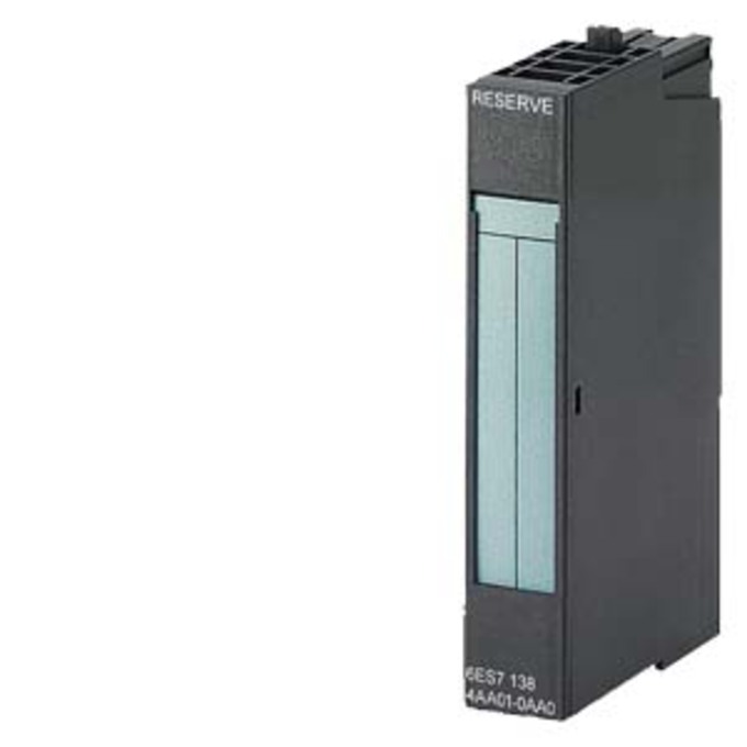 SIEMENS 6ES7138-4AA01-0AA0 SIMATIC DP, 5 RESERVEMODULE FUER ET 200S, 15MM BAUBR., ZUR PLATZRESERVIERUNG NICHT GENUTZTER STECKPLAETZE, 5 STUECK JE VERPACKUNGSEINHEIT