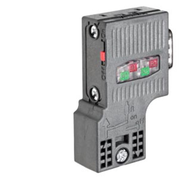 SIEMENS 6ES7972-0BA52-0XA0 SIMATIC DP, ANSCHLUSSSTECKER FUER PROFIBUS BIS 12 MBIT/S 90° KABELABGANG, SCHNEIDKLEMMTECHNIK FAST-CONNECT, OHNE PG-BUCHSE 15,8X 59X 35,6MM (BXHXT)