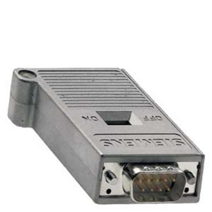 SIEMENS 6GK1500-0EA02 PB BUS CONNECTOR WITH AXIAL CABLE OUTLET F.INDUSTR. PC, SIMATIC OP, OLM; TRANSMISSION RATE 12 MBIT/S; TERMINATING RESISTOR WITH SEPARATING FUNCTION, M