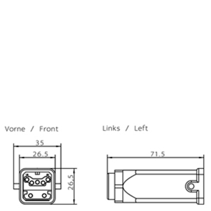 SIEMENS 6GK1905-0CB00 PROFIBUS ECOFAST HYBRID PLUG 180,(ECOFAST CU), 2 X CU; 4 X 1.5SQMM CU SOCKET CONNECTOR HANBRID PACK OF 5