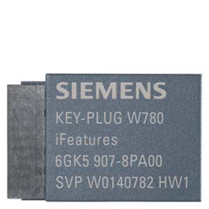 SIEMENS 6GK5907-8PA00 KEY-PLUG W780, REPLACEABLE MEDIUM FOR ACTIVATING IFEATURES FOR SCALANCE W IN ACCESS POINT MODE ALLOWS SIMPLE DEVICE EXCHANGE IN CASE OF FAILURE AND RE