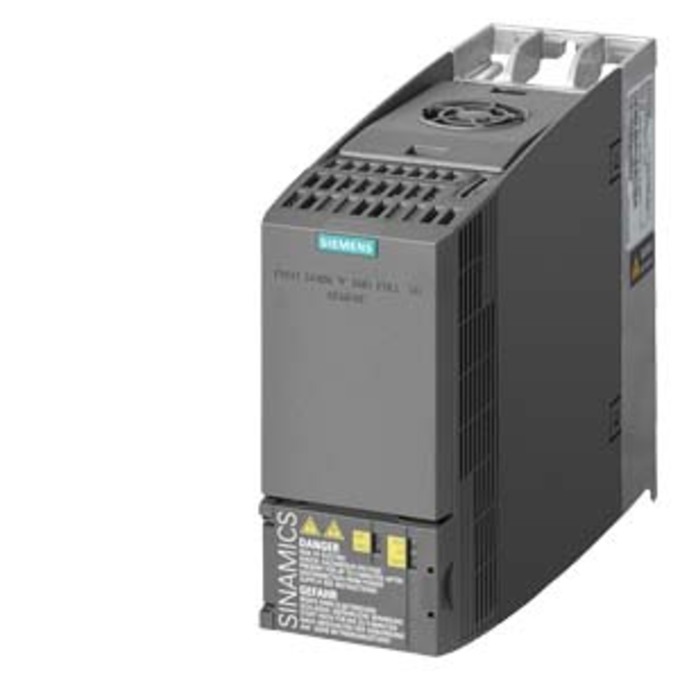 SIEMENS 6SL3210-1KE11-8AB1 SINAMICS G120C RATED POWER 0,55KW WITH 150% OVERLOAD FOR 3 SEC 3AC380-480V +10/-20% 47-63HZ INTEGRATED FILTER CLASS A I/O-INTERFACE: 6DI, 2DO,1AI,1AO 