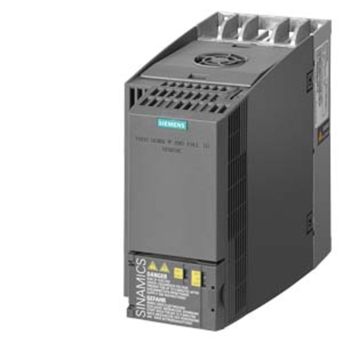 SIEMENS 6SL3210-1KE21-3AB1 SINAMICS G120C RATED POWER  5,5KW WITH 150% OVERLOAD FOR 3 SEC 3AC380-480V +10/-20% 47-63HZ INTEGRATED FILTER CLASS A I/O-INTERFACE: 6DI, 2DO,1AI,1AO 