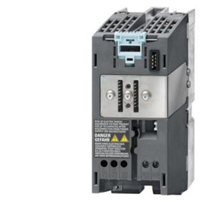 SIEMENS 6SL3210-1SB11-0AA0 SINAMICS S120 UMRICHTER POWER MODULE PM340 EINGANG: 1AC 200-240V, 50/60HZ AUSGANG: 3AC 0,9A (0,12KW) BAUFORM: BLOCKSIZE BAUGR. FSA INTERNE LUFTKUEHLUN