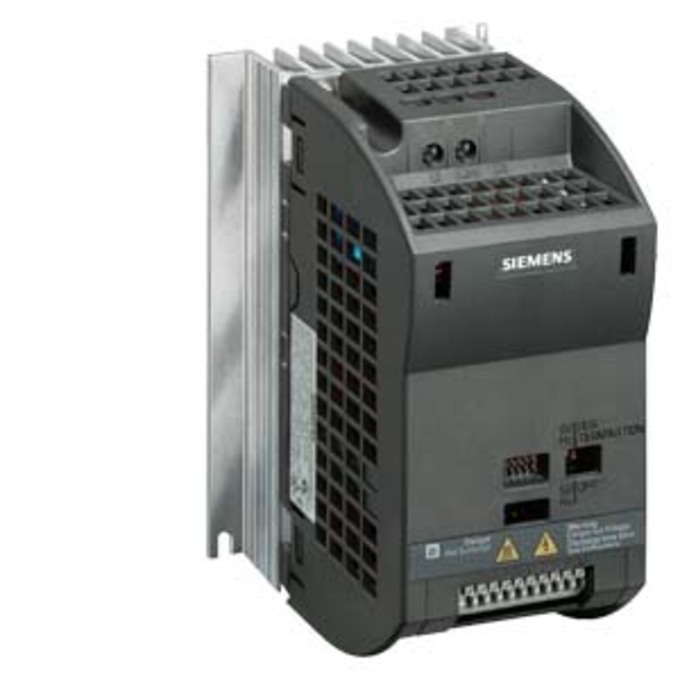 SIEMENS 6SL3211-0AB11-2BA1 SINAMICS G110-CPM110 AC-DRIVE, MIT INTEGR. FILTER B 1AC200-240V+10/-10% 47-63HZ ANALOGEINGANG CT: 0,12KW; VT: 0,12KW CT-UEBERLAST: 150% 60S 150X 90X 1