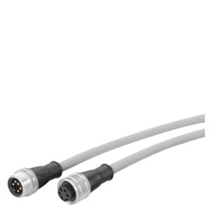 SIEMENS 6XV1822-5BH15 SIMATIC NET, 7/8  CONN. CABLE FOR POWER SUPPLY OF ET200, PREASSEMBLED CABLE WITH 2 7/8 CONNECTORS, 5-PIN, 1.5 M