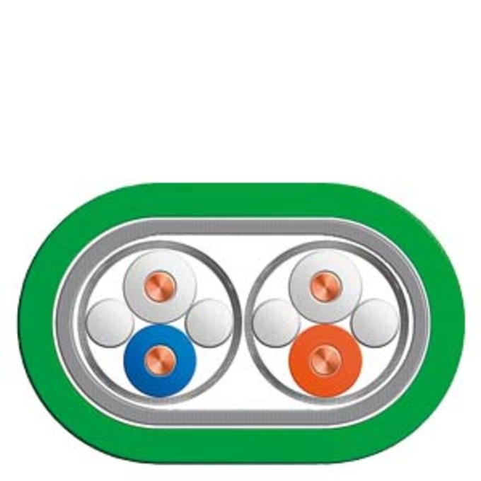 SIEMENS 6XV1851-1AH20 ITP FRNC CABLE 9/15 FUER INDUSTRIAL ETHERNET, HALOGENFREIE ITP LEITUNG KONFEKTIONIERT MIT 1X 9-POL. UND 1X 15-POL. ITP-STECKER, FUER ANSCHLUSS EINES I