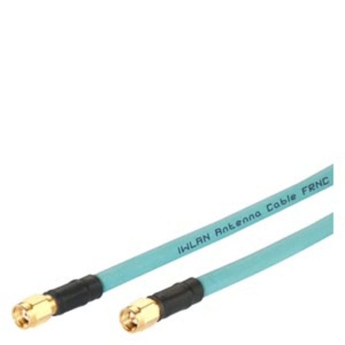 SIEMENS 6XV1875-5DH20 SIMATIC NET, IWLAN R-SMA/ SMA MALE/MALE FLEXIBLE CONNECTION CABLE PREASSEMBLED, LENGTH 2M FLEXIBLE CONNECTION CABLE FOR COMPONENTS WITH R-SMA AND SMA 