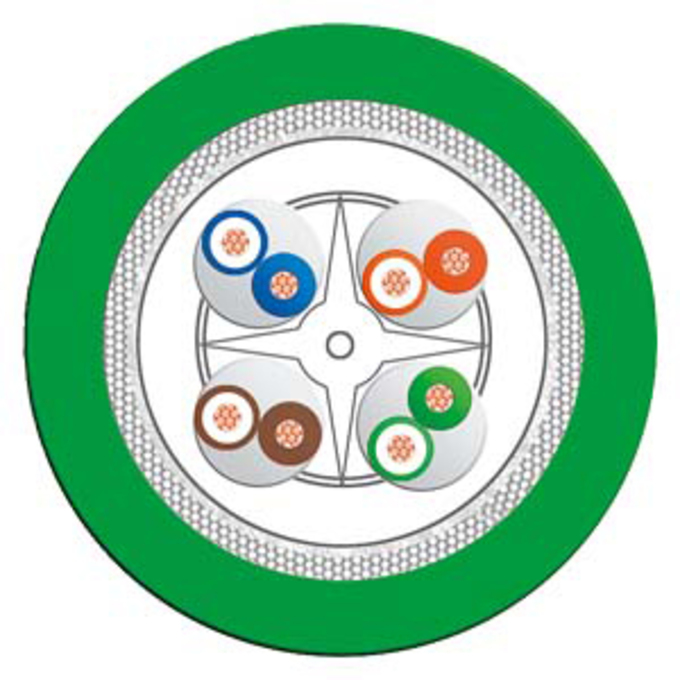 SIEMENS 6XV1878-2B IE FC TP FLEXIBLE CABLE GP 4X2,  TP-INSTALLATIONS CABLE CAT6A FOR CONNECTING TO IE FC RJ45 PLUG 4X2, AWG24, SOLD BY THE METER, MAX. CONSIGNMENT: 1000 