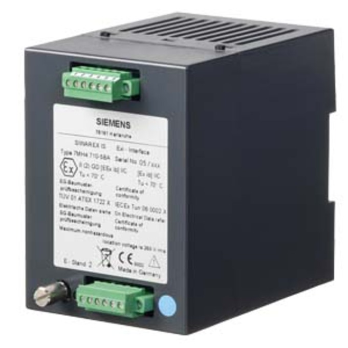 SIEMENS 7MH4710-5BA SIWAREX IS EX-BARRIERE F. EIGENSICHEREN ANSCHLUSS VON WAEGEZELLEN, HUTSCHIENENMONTAGE, STANDARD VERSION ZERTIFIZIERT NACH ATEX: (EEX IB)  II C ALS ZUG