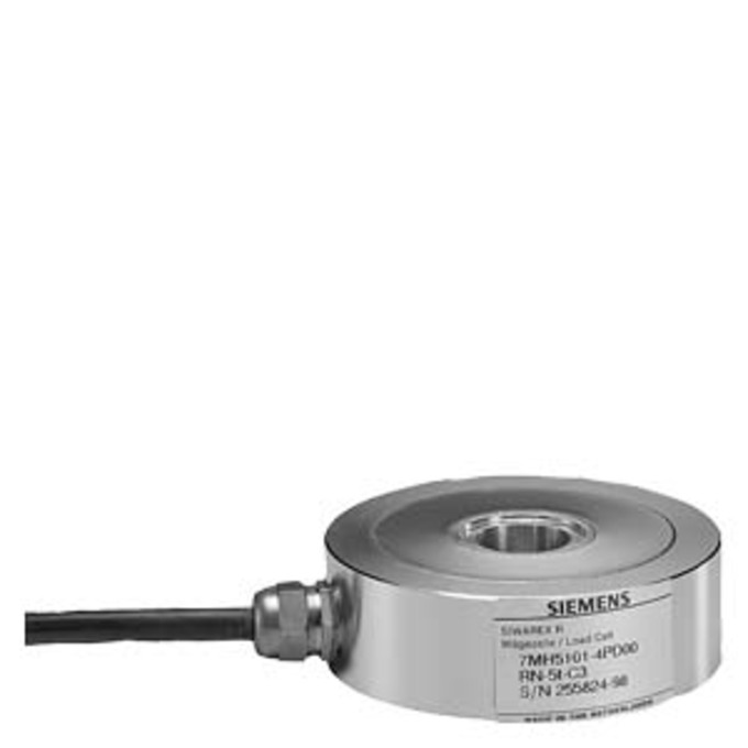 SIEMENS 7MH5101-5JB01 SIWAREX R LOAD CELL TYPE RN - RATED LOAD 28T - ACCURACY CLASS C1 WITHOUT APPROVAL - 10M CABLE LENGTH, 6 WIRES - MADE OF STAINLESS STEEL - PROTECTION C