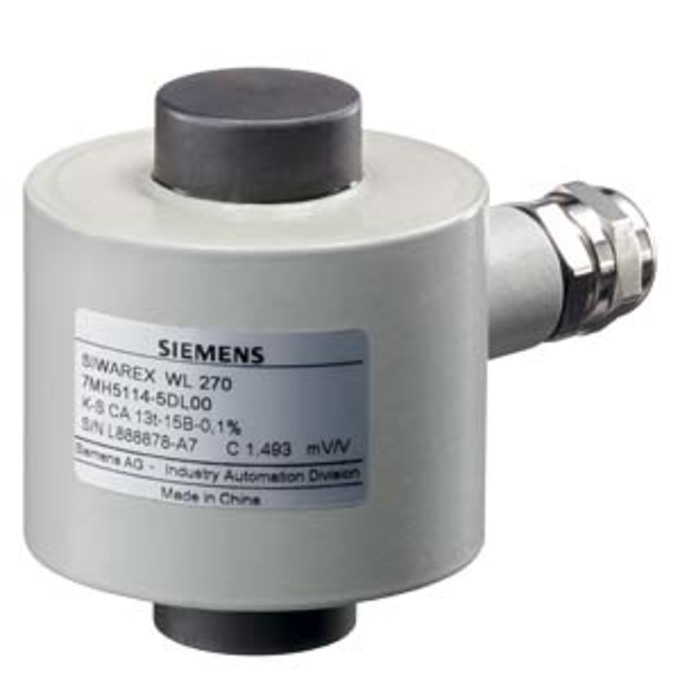 SIEMENS 7MH5114-5DL60 SIWAREX WL270 LOAD CELL K-S CA SAFE 13 T - RATED LOAD 13 T - WITH DOUBLE BRIDGE - ACCURACY 0,1 % - 15M CABLE LENGTH, 4 WIRES - MADE OF STEEL, COATED -